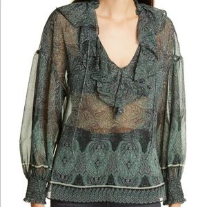 Alice + Olivia sheer top, XS